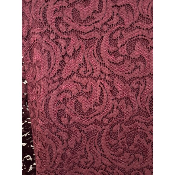 GARNET HILL Dress Maroon Red Lace 3/4 Sleeve Size 12 Wedding Mother Bride EUC - Picture 4 of 8